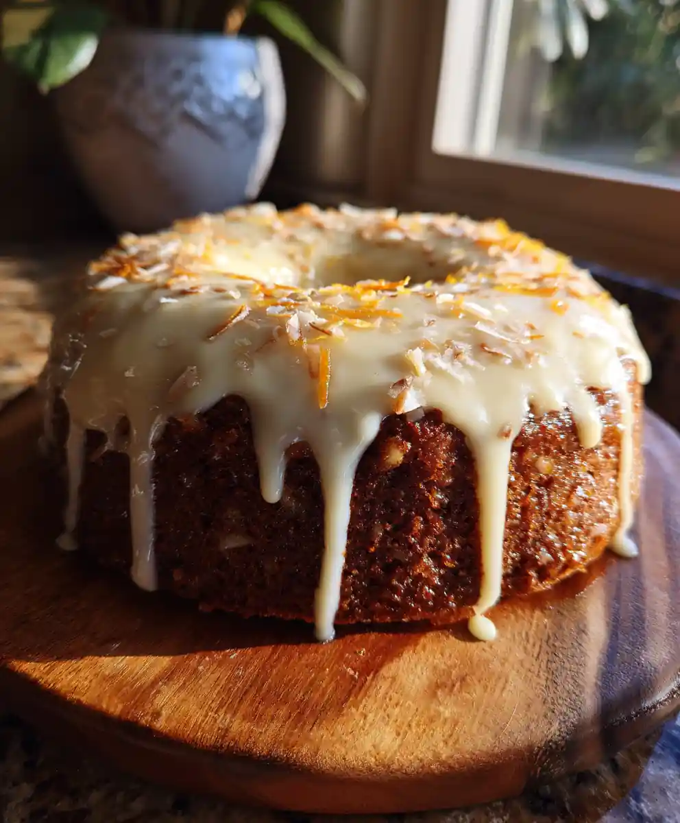 Gingerbread Cake with Citrus Zest Molasses Glaze