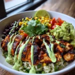 Grilled Chicken Burrito Bowl With Chipotle Lime Crema Rice Beans 1767849122.994015