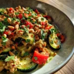 Ground Turkey And Zucchini Skillet With Lemon Tahini Swirl 1767789554.2241144