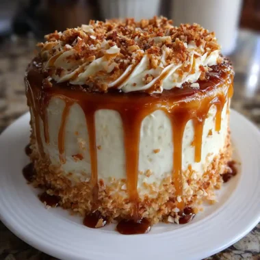 Hawaiian Pineapple Coconut Cake With Ginger Caramel Drizzle 1767848704.2039256