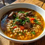 Hearty Beef Barley Soup With Roasted Red Pepper Swirl 1767806208.7260447