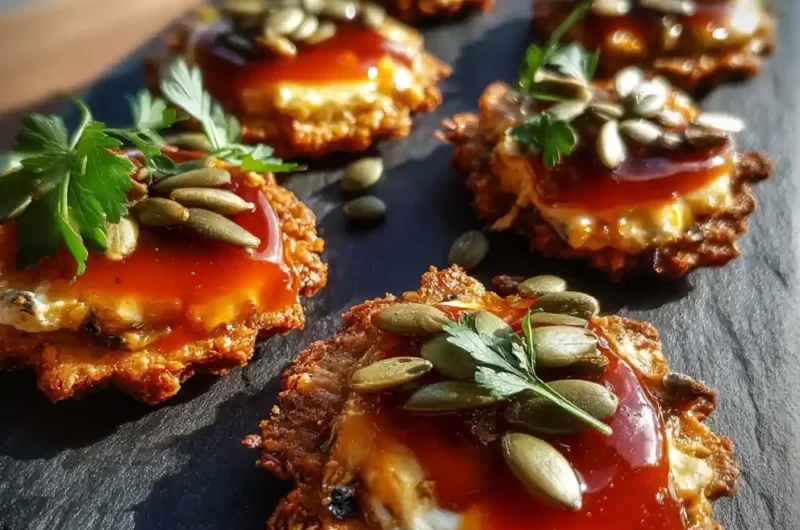 Herb Infused Cheesy Ritz Crackers With Roasted Red Pepper Drizzle 1767789898.3505728