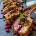 Honey Garlic Lamb Chops With Pistachio Herb Crust And Pomegranate Drizzle 1767795091.8937693