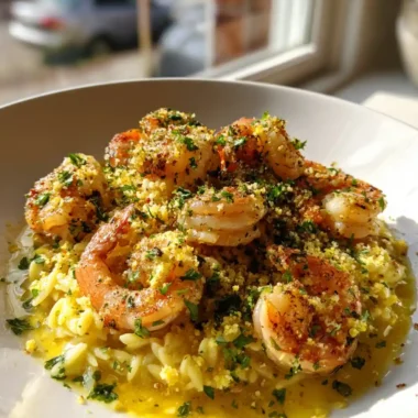 Lemon Garlic Shrimp Orzo With Toasted Lemon Herb Crumb 1767817037.3753014