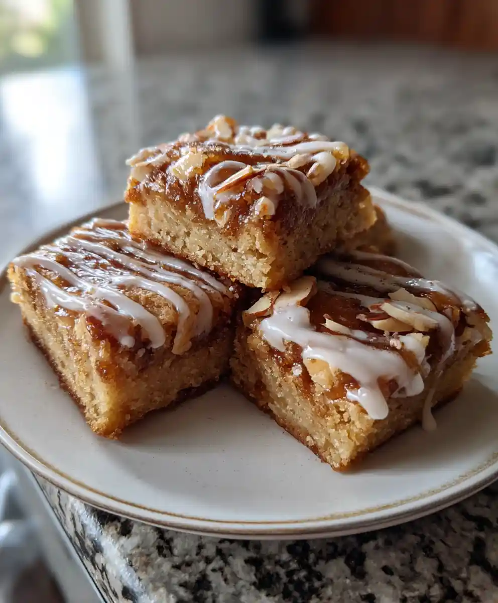Maple Cinnamon Blondies with Cardamom Almond Swirl