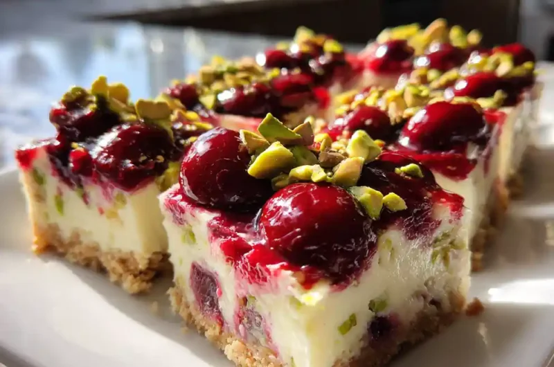 Marbled Pistachio Cherry Cheesecake Bars 1767853428.96588
