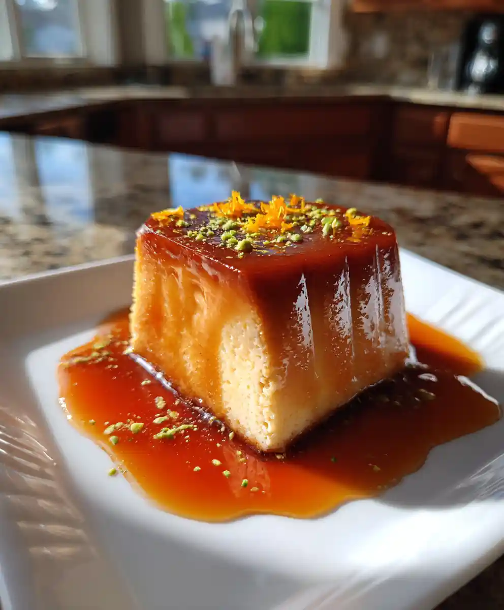 Old Fashioned Caramel Icing with Cardamom Toasted Pistachio Swirl