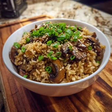 One Pot Soy Sauce Mushroom Rice With Miso Butter Drizzle 1767814956.8482842