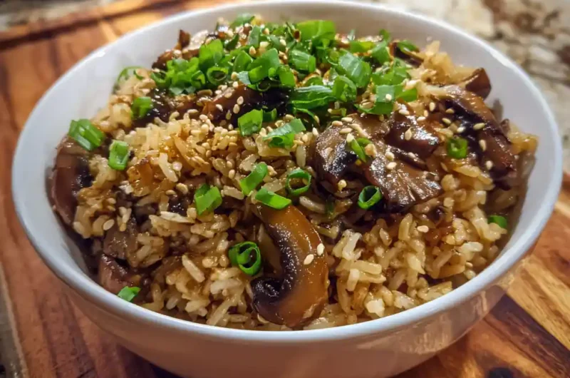 One Pot Soy Sauce Mushroom Rice With Miso Butter Drizzle 1767814956.8482842