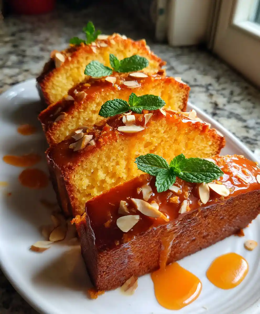 Orange Cardamom Glazed Pound Cake