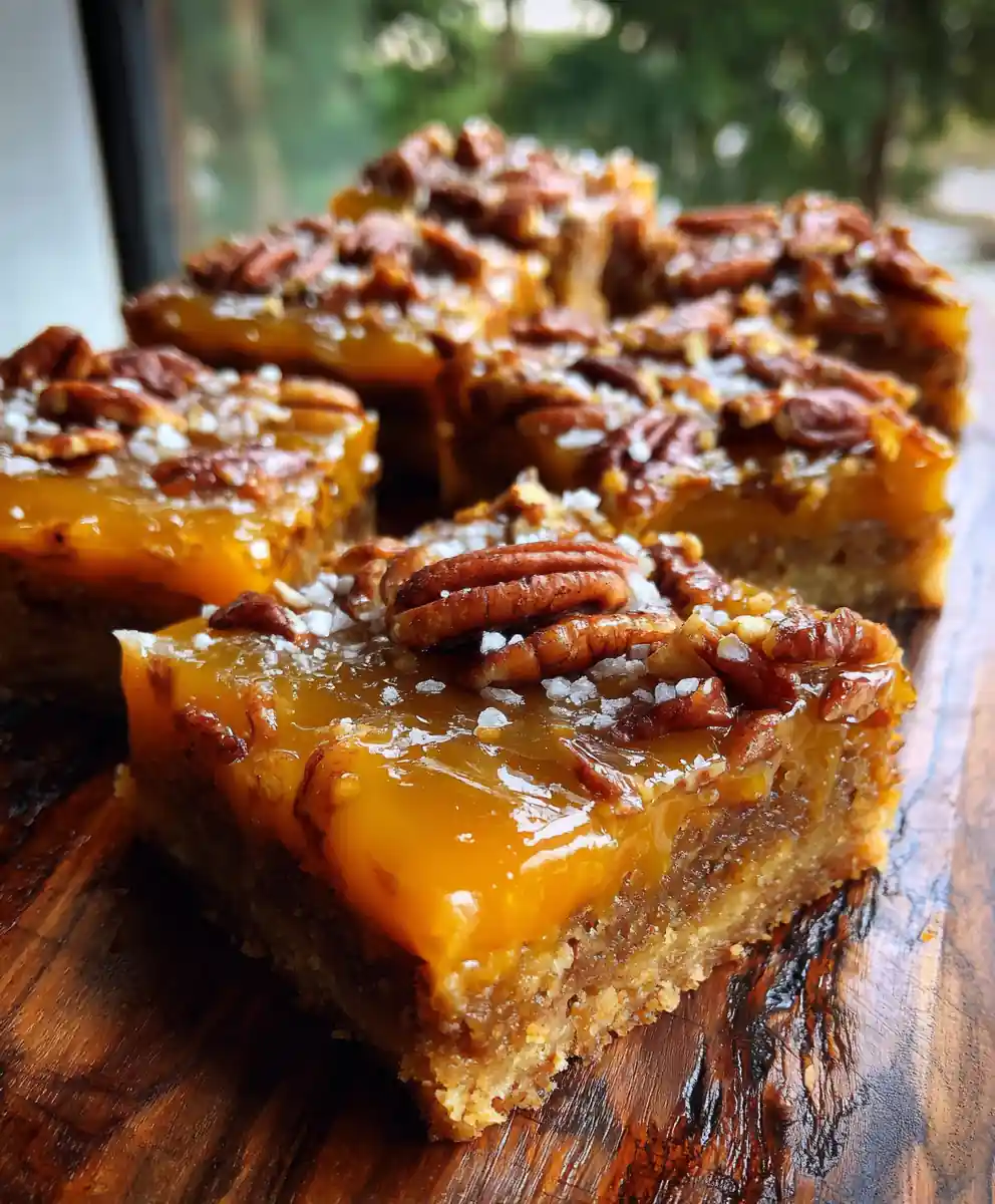 Orange Maple Pecan Pie Bars with Cream Cheese Swirl