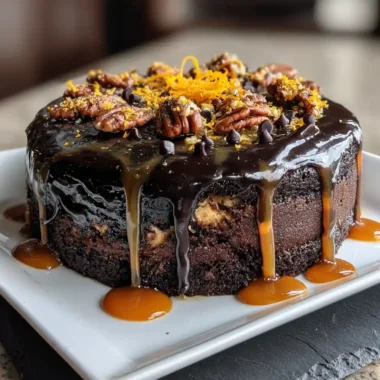 Orange Zest Caramel Swirl Pecan Chocolate Cake 1767860433.8988588