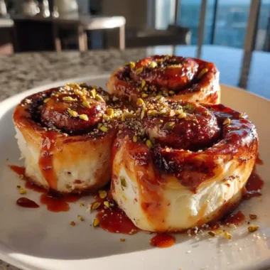 Orange Zest Red Velvet Cinnamon Rolls With Raspberry Glaze 1767858024.7435138