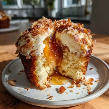 Peach Honey Cream Cheese Cupcakes With Molten Peach Jam Center 1767791268.1311808