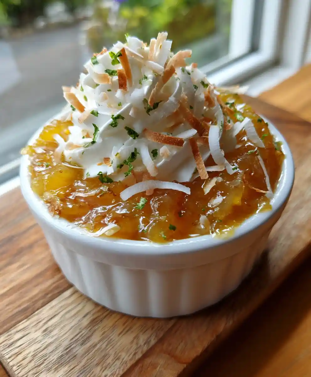 Pineapple Jalapeno Chutney with Coconut Lime Swirl