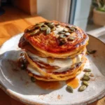 Pumpkin Greek Yogurt Pancakes With Orange Cardamom Cream Cheese Swirl 1767850319.9281335