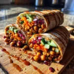 Roasted Cumin Chickpea Salad Wraps With Pomegranate Tahini Drizzle 1767838173.961667