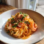 Roasted Red Pepper Swirl Creamy Shrimp Pasta 1767827766.6268888