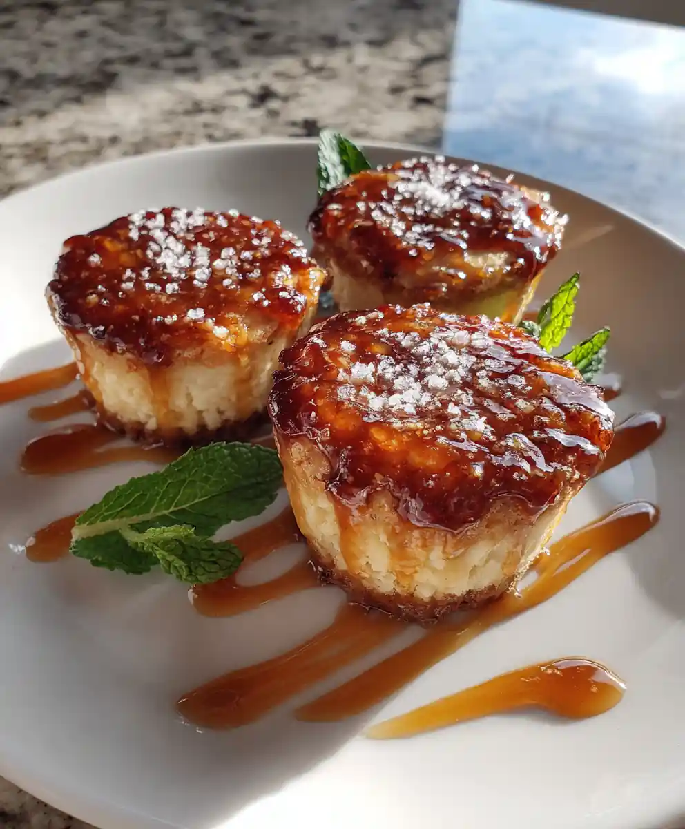 Salted Caramel Cream Cheese Cupcakes with a Caramelized Sugar Crown