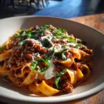 Smoky Beef Bolognese With Silky Basil Cream Swirl 1767846608.714991