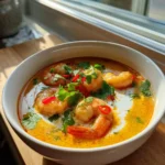 Spicy Shrimp Soup With Coconut Lime Cream Swirl 1767851144.376001
