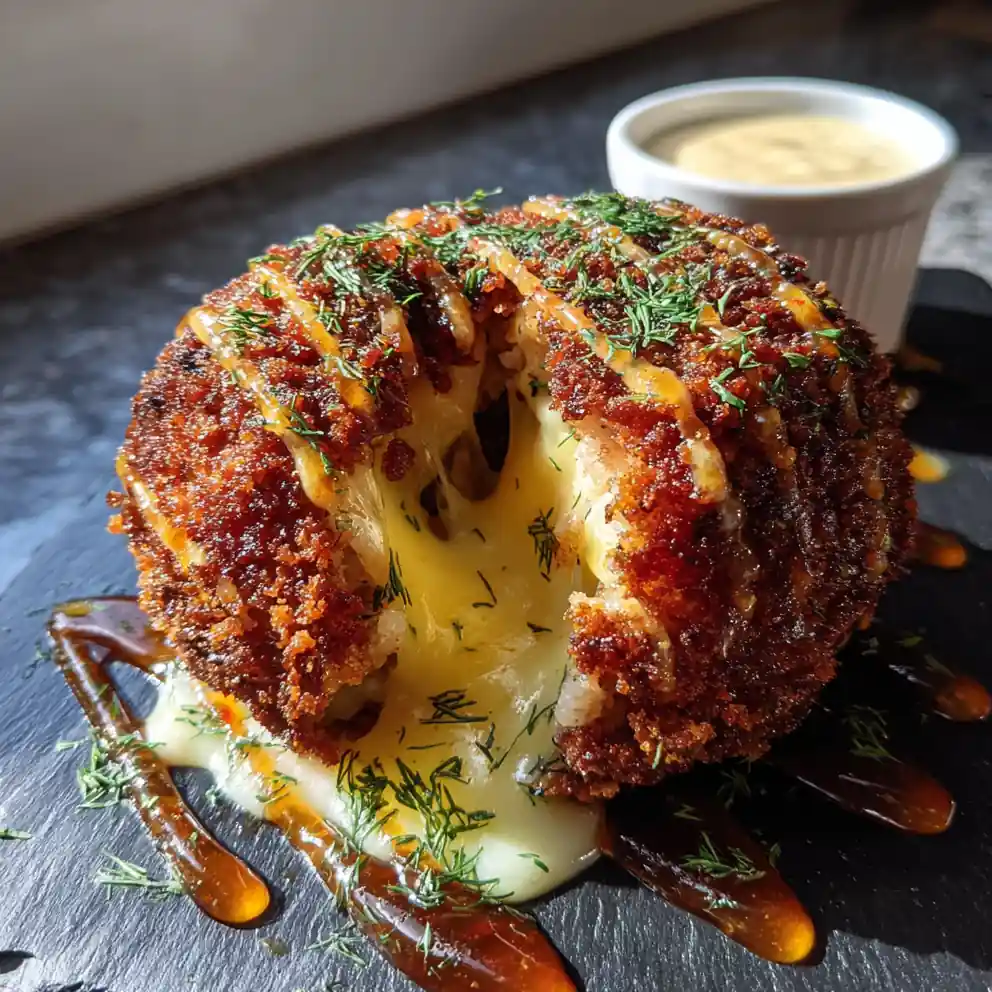 Spicy Thousand Island Reuben Balls with Smoked Paprika Glaze