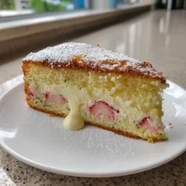 Strawberry Custard Cake With Basil Infused Cream Filling 1767806587.2306383