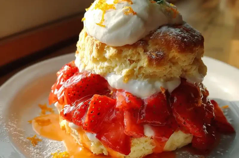 Strawberry Shortcake With Orange Zest Curds And Whipped Cream 1767823492.9861178
