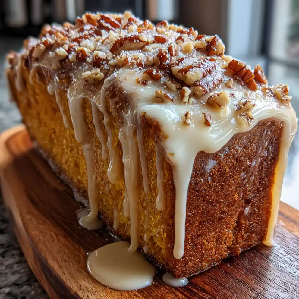 Sweet Potato Honeybun Cake with Caramelized Pecan Swirl