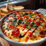 Three Cheese Tomato Bruschetta Dip With Roasted Red Pepper Swirl 1767821369.4740531