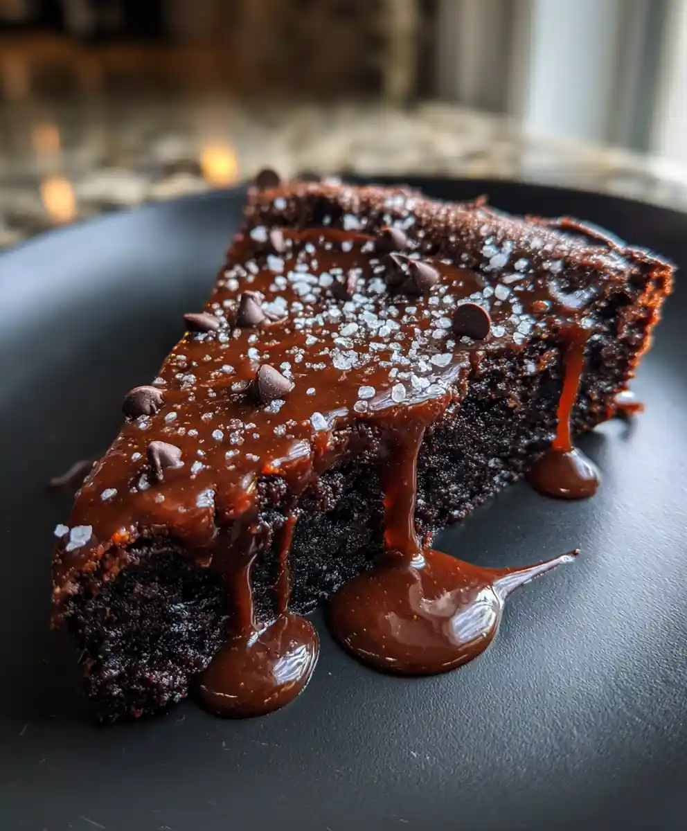 Velvety Chocolate Dump Cake with Espresso Ganache Swirl