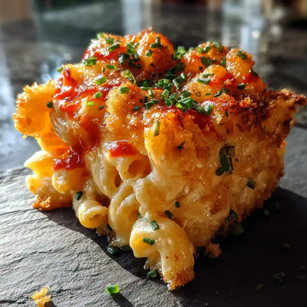 Boursin Mac And Cheese With Roasted Red Pepper Swirl