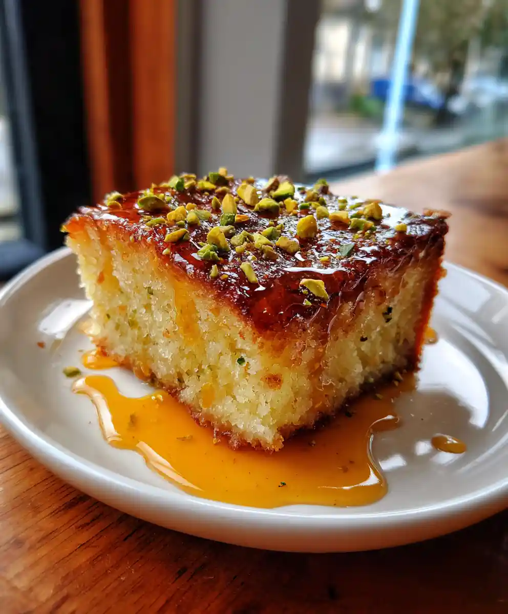 Brown Butter Honey Pistachio Cookie Bars With Orange Zest Caramel Drizzle