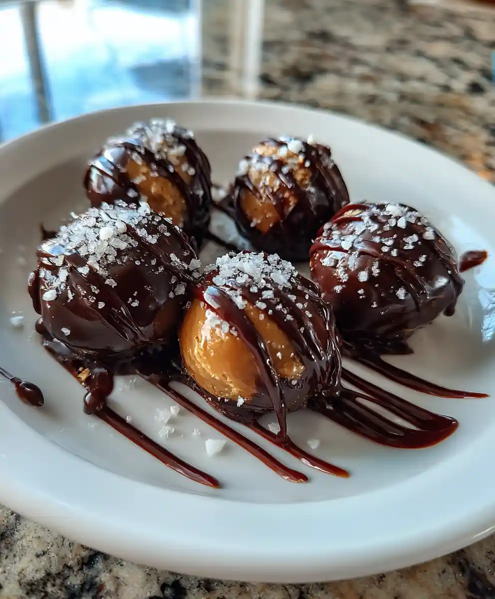Caramel Swirled Peanut Butter Buckeyes