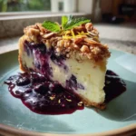 Cardamom Swirled Blueberry Crumble Cheesecake 1772007433.1593187