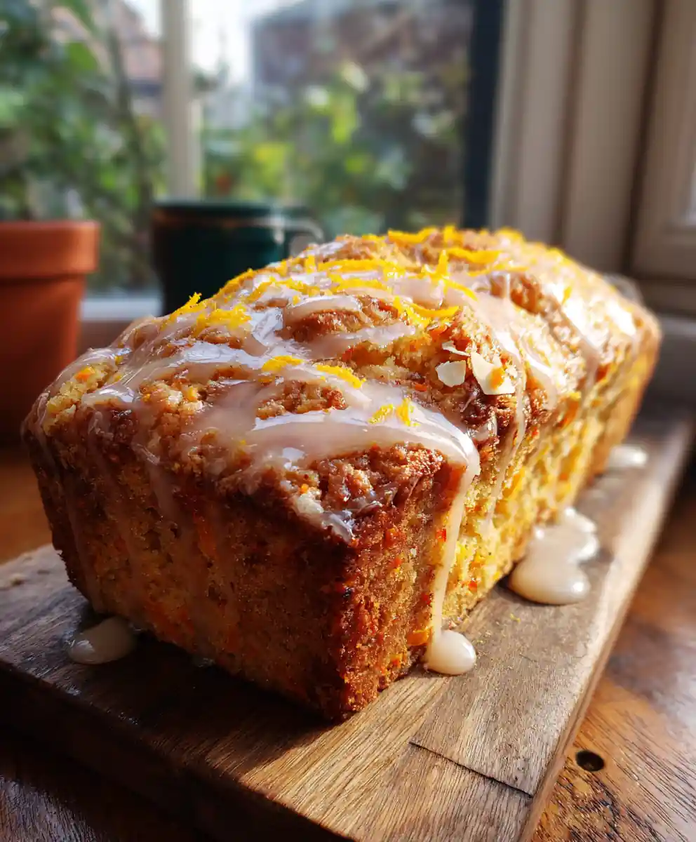 Carrot Cake Bars With Cardamom Cream Cheese Swirl & Orange Glaze
