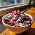Cherry Cheesecake Puppy Chow With Pink Cream Drizzle 1772098717.3635569