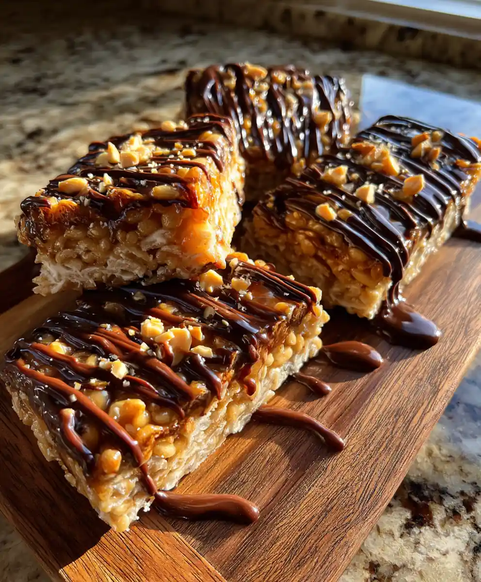 Chocolate Swirl Peanut Butter Rice Krispie Treats