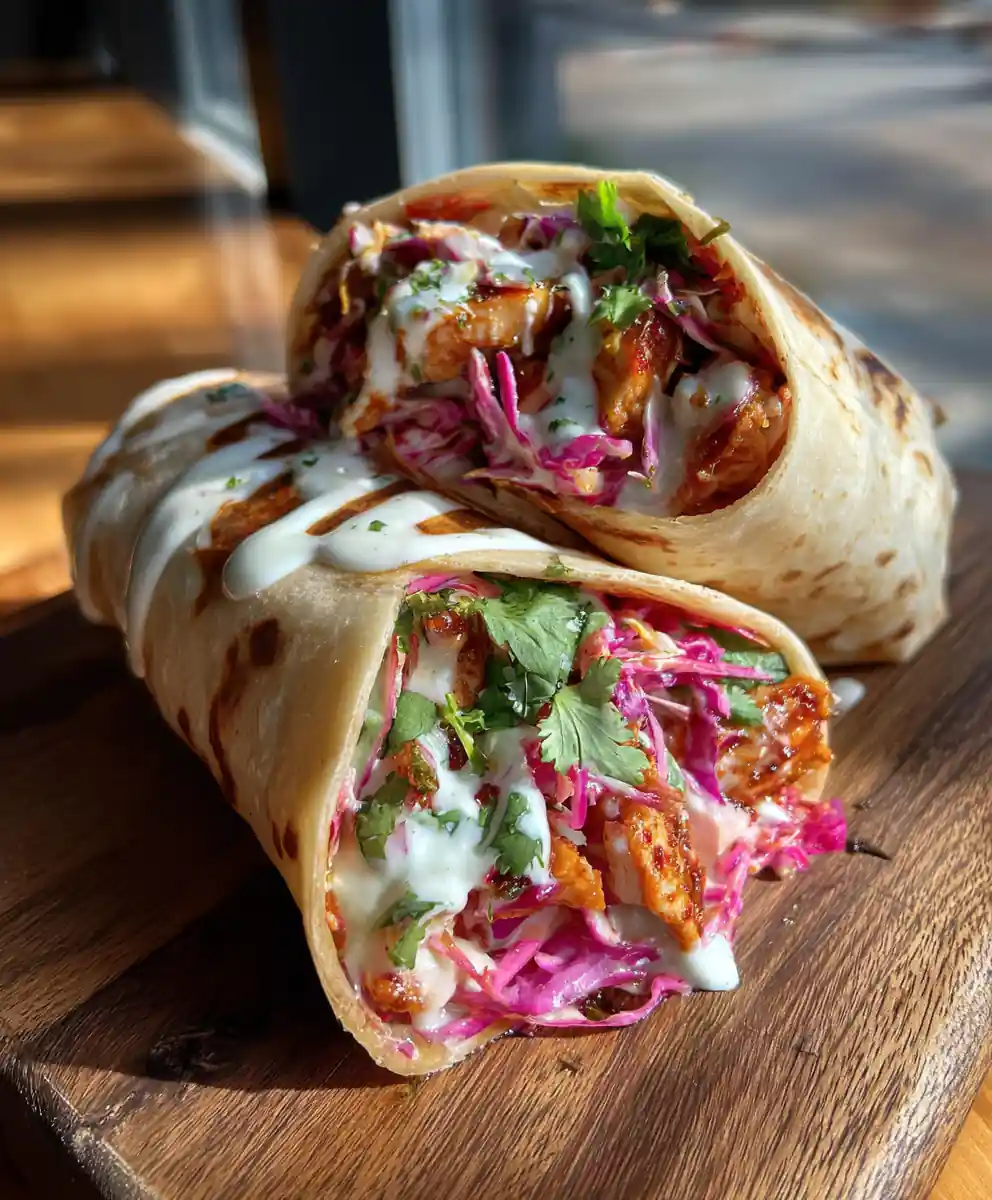 Coconut Lime Sweet Chili Chicken Wraps