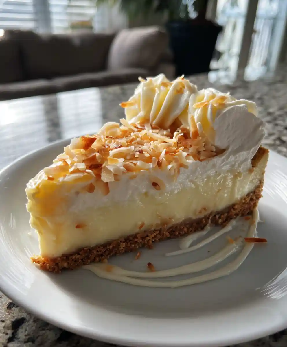 Coconut Swirl Whipped Cheesecake