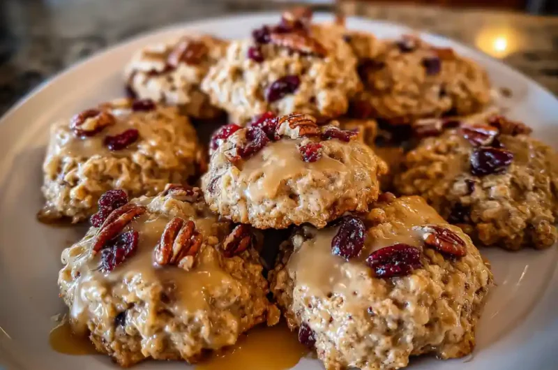 Cranberry Pecan Oatmeal Cookies With Cardamom Orange Glaze 1772021891.6633613