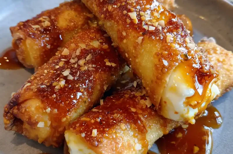 Crispy Cheesecake Egg Rolls With Toasted Coconut Caramel Drizzle 1772019443.9511077