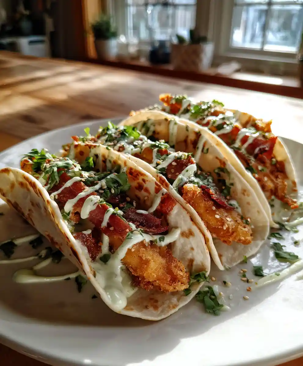 Crispy Chicken Wraps With Avocado Lime Ranch And Smoky Turkey Strips