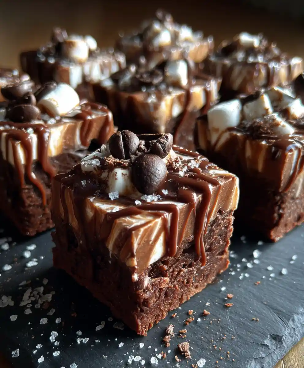 Espresso Infused Marshmallow Swirl Fudge
