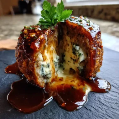 Gorgonzola Stuffed Italian Meatballs With Balsamic Pomegranate Glaze 1772004705.9055262