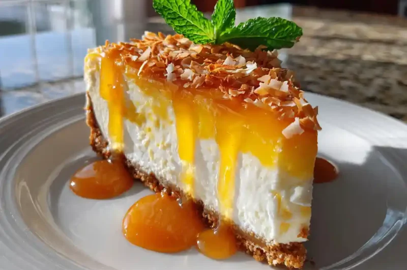 Mango Swirled Millionaire Cheesecake With Toasted Coconut Caramel 1772041536.7993898