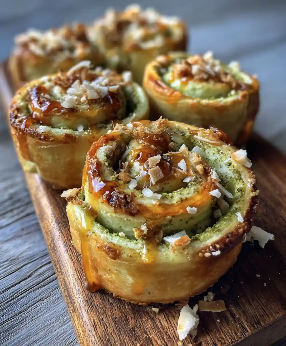 Matcha Swirled Cinnamon Roll Cheesecake Cookies