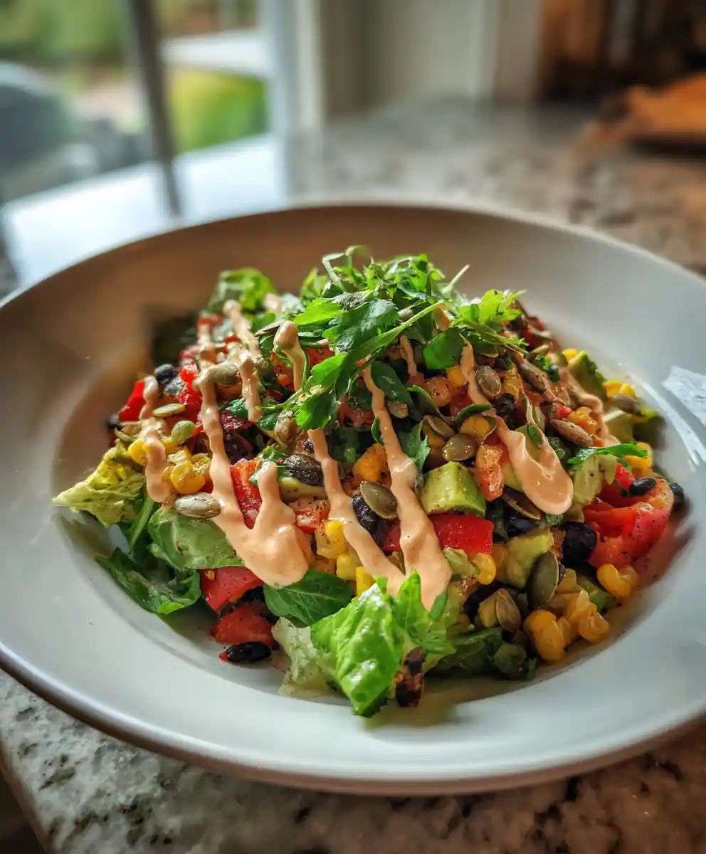 Mexican Chopped Salad With Smoky Chipotle Lime Crema