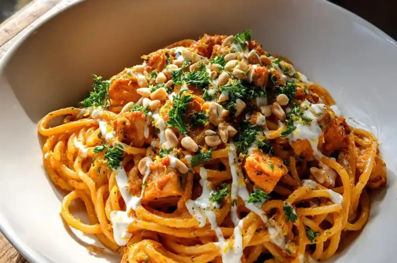 One Pot Chicken Spaghetti With Roasted Red Pepper Cream Swirl 1772041408.795871