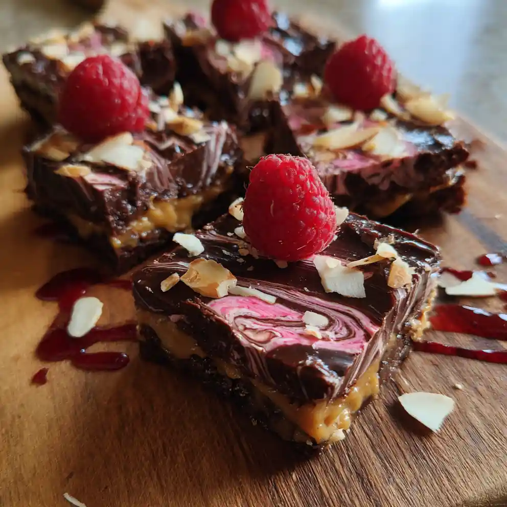 Raspberry Swirled Million Dollar Bars